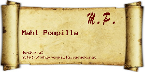 Mahl Pompilla névjegykártya
